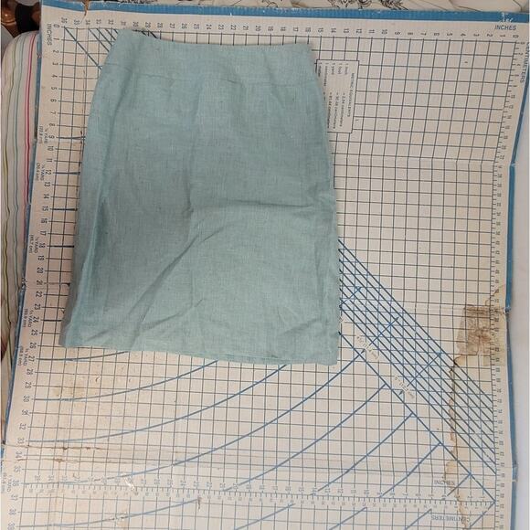 Le Suit Vintage 90s Pastel Linen Ladies Single Breasted Midi‎ Skirt Suit Set - Picture 6 of 16